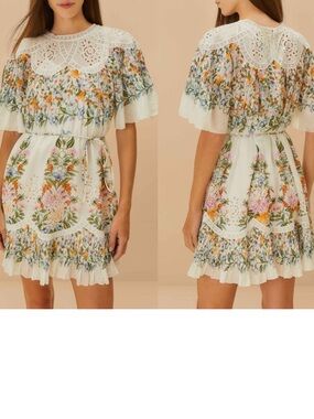 Farm rio NWOT sweet bloom bouquet cotton mini dress